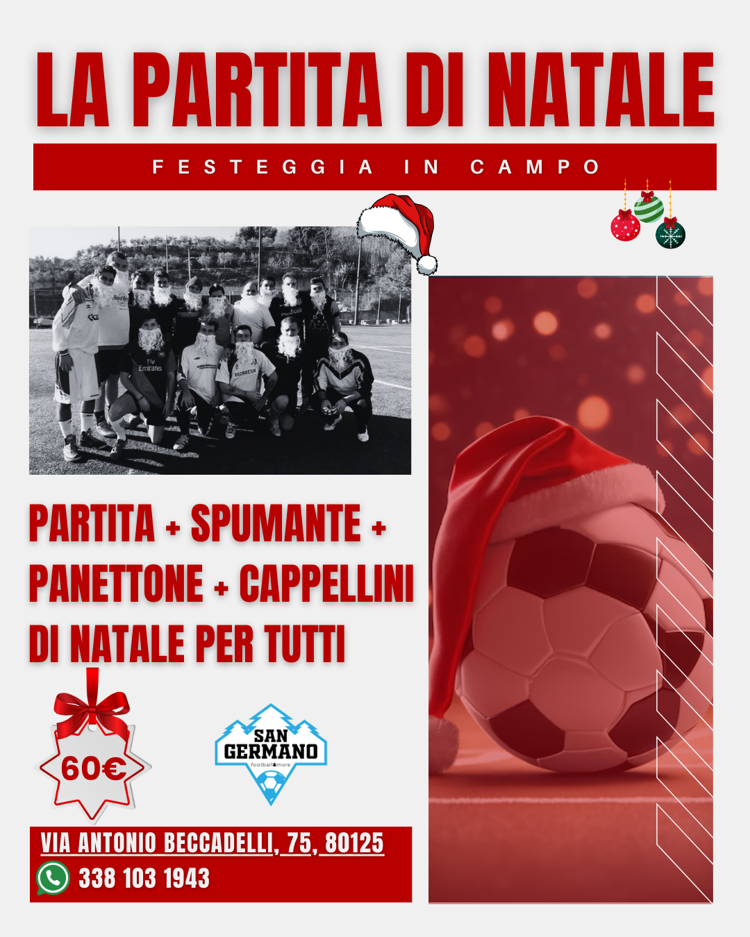Offerta la partita di Natale al San Germano